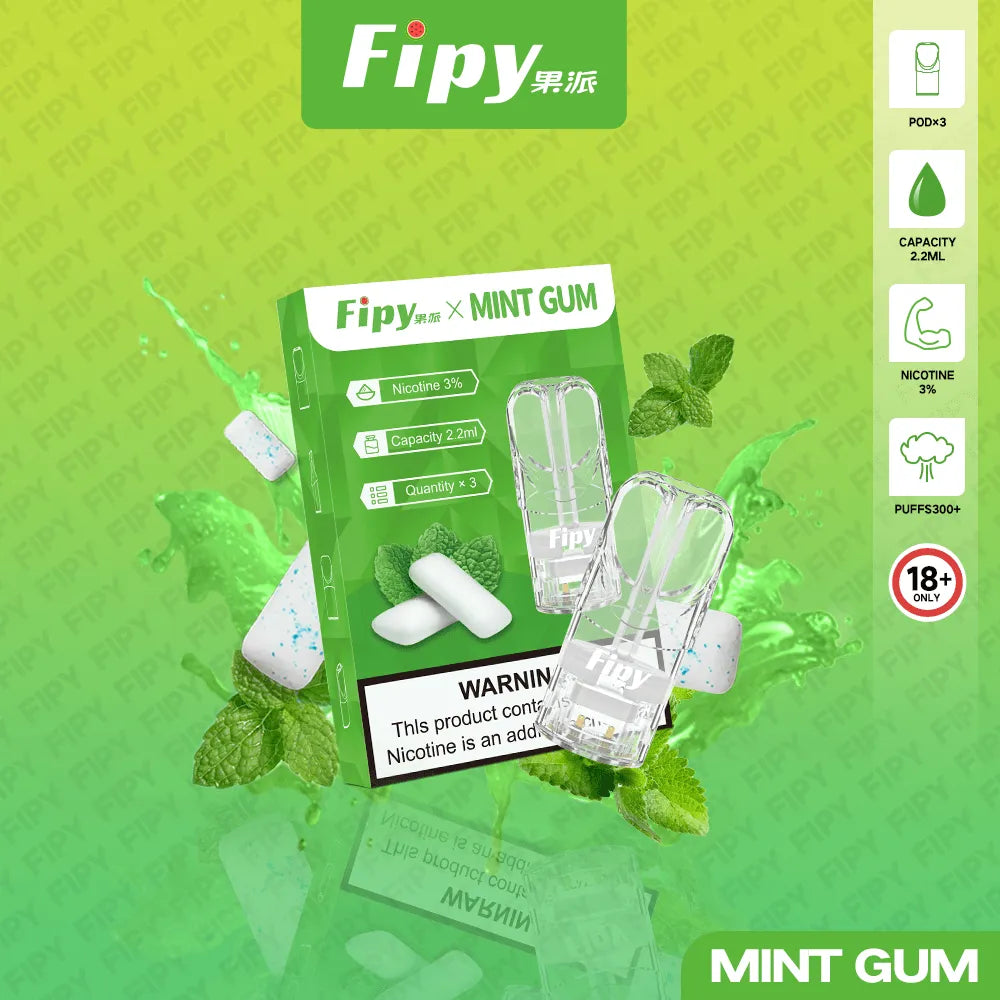 【18種口味】FIPY果派電子煙煙彈買3盒送一盒多種口味選擇一代霧化彈-適用一代主機